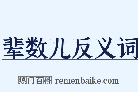 辈数儿反义词是什么意思的图片